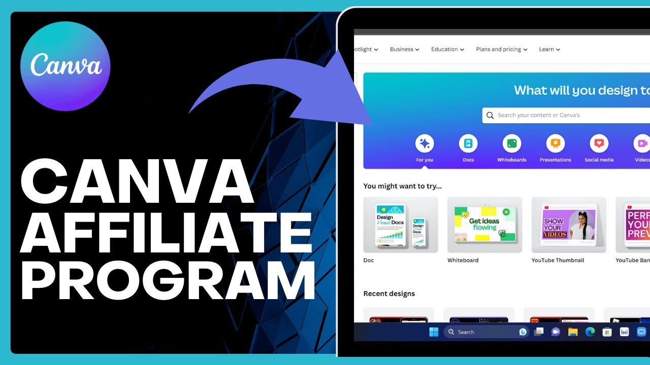 Canva Affiliate Program Tutorial 2024 | How To Make Money From Canva!