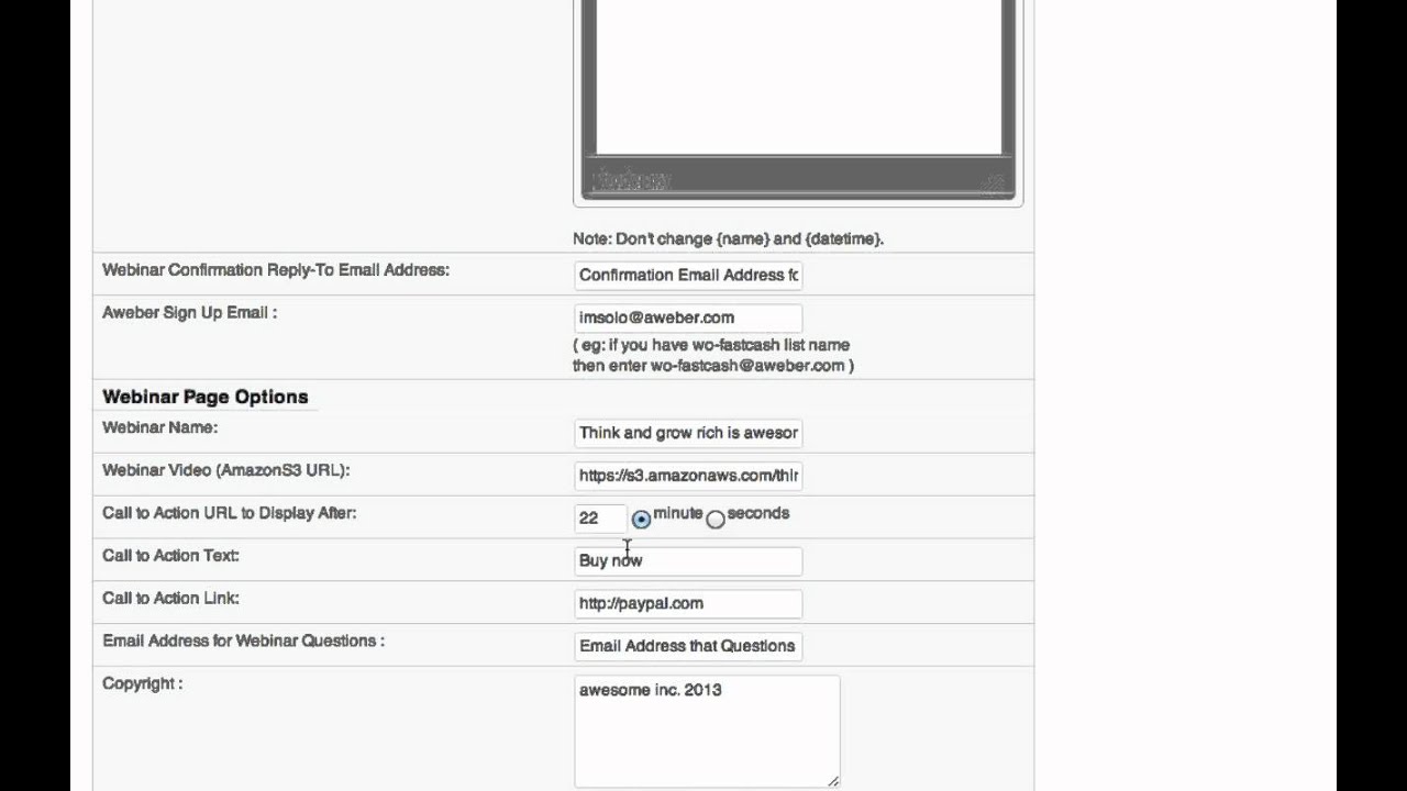 Auto Webinar Press Demo