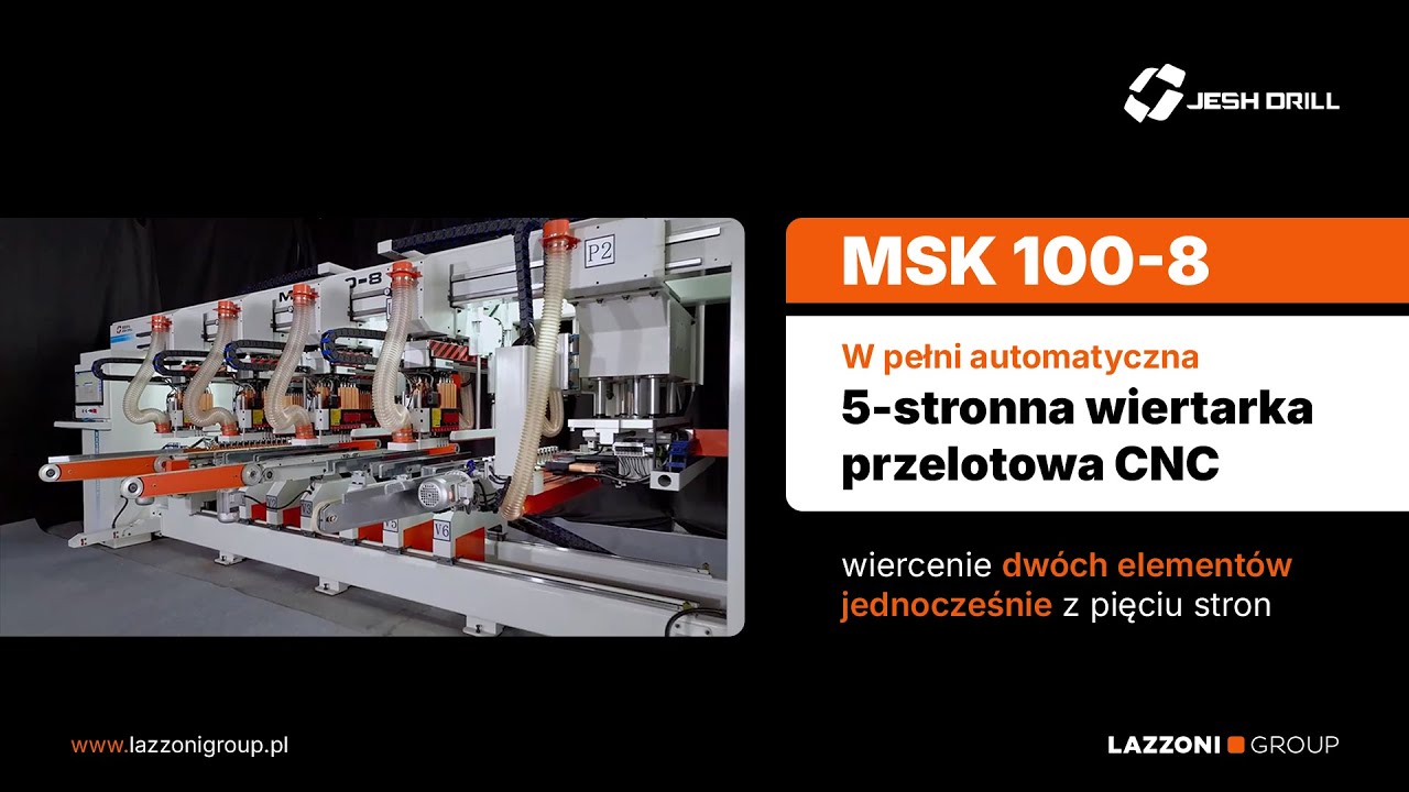 Wiercenie dwóch formatek | Wiertarka Przelotowa CNC Jesh MSK 100-8 | Lazzoni Group