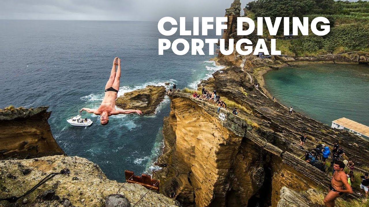 Diving from a Rocky Cliff in Portugal - Red Bull Cliff Diving 2015