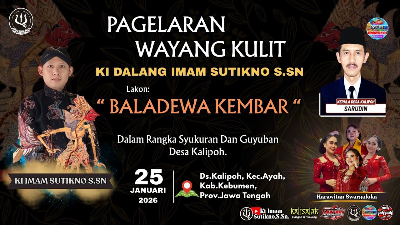 #livestream WAYANG KULIT KI IMAM SUTIKNO S.Sn. LAKON BALADEWA KEMBAR 25 JANUARI 2026