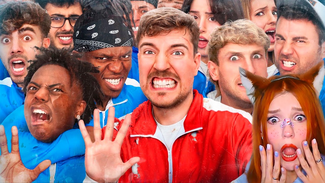 50 Ютуберов Борются За $1,000,000 MrBeast (Мистер Бист) Реакция