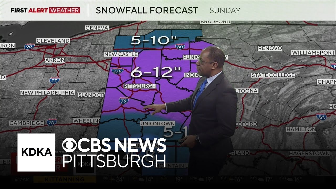 Tracking the weekend snowstorm and cold temperatures in Pittsburgh
