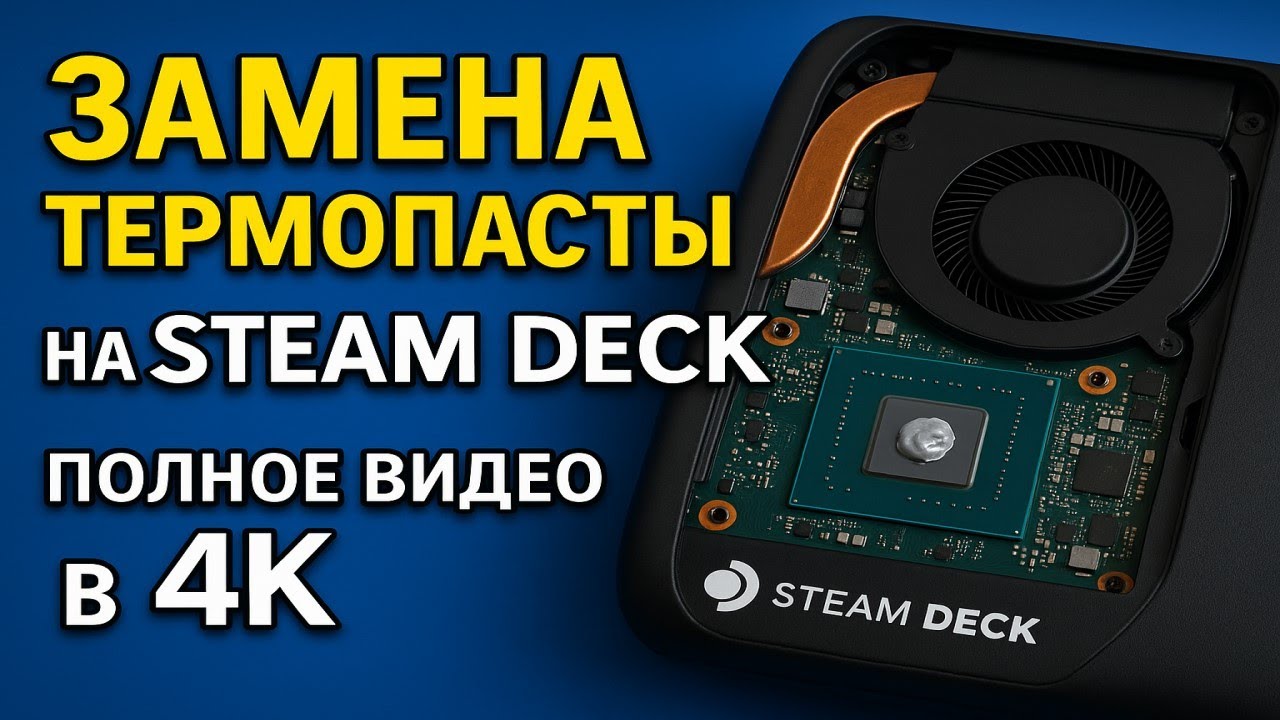 Замена термопасты на Steam Deck 4K Видео 2025 #SteamDeck #SteamDeckRepair #РемонтSteamDeck #СтримДек