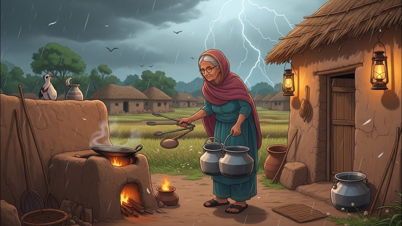 Rainy Village Life in 1990s Pakistan || Morning to Night Nostalgic Ambience#villagelife #asmr