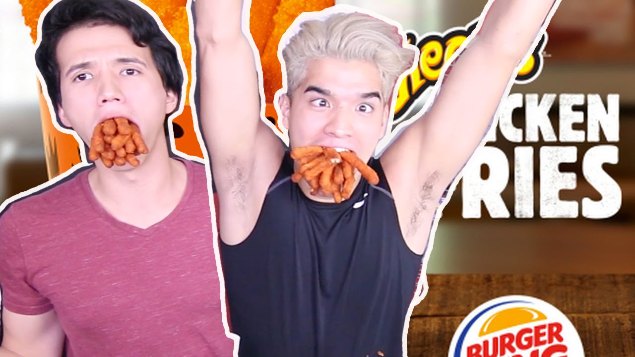 BURGER KING CHEETOS CHICKEN FRIES TASTE TEST!!
