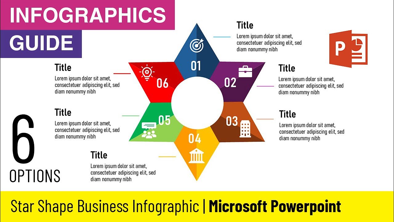 Tutorial: Infographic Abstract Star Elements for Business Presentation in PPT | Microsoft Powerpoint