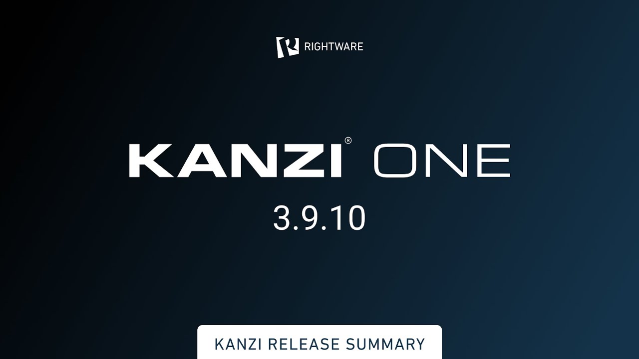 Kanzi One 3.9.10 - more efficient and effective HMI developments