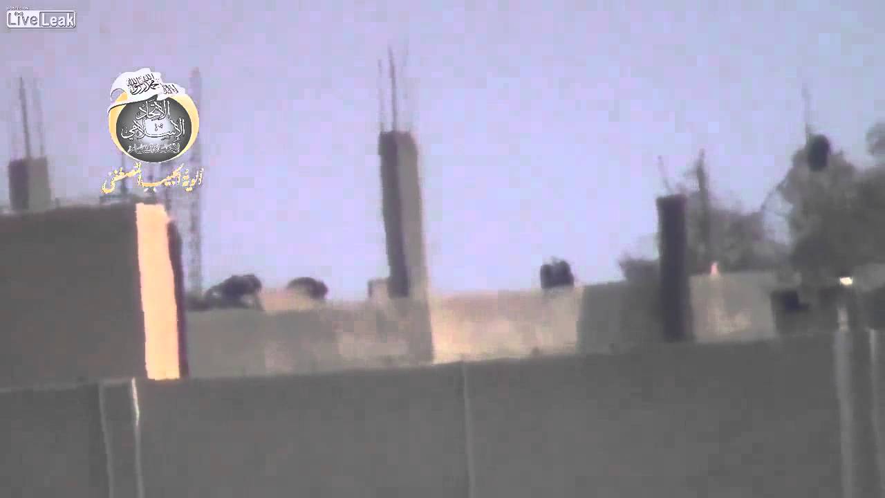 Syria - Sniper team films a missle that's launched directly at them