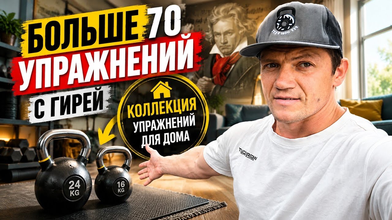 КЛАССИЧЕСКИЕ упражнения ДЛЯ ДОМАШНЕЙ ТРЕНИРОВКИ с ГИРЯМИ и СВ !