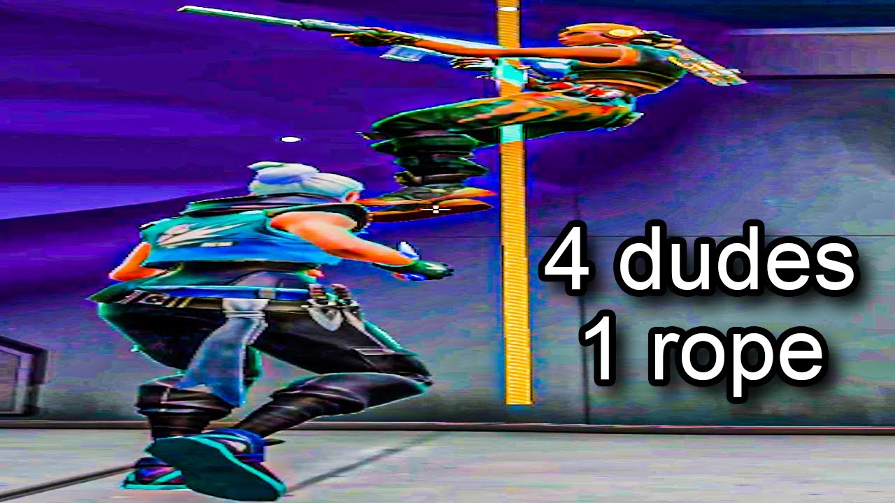 FOUR DUDES ONE ROPE IN VALORANT