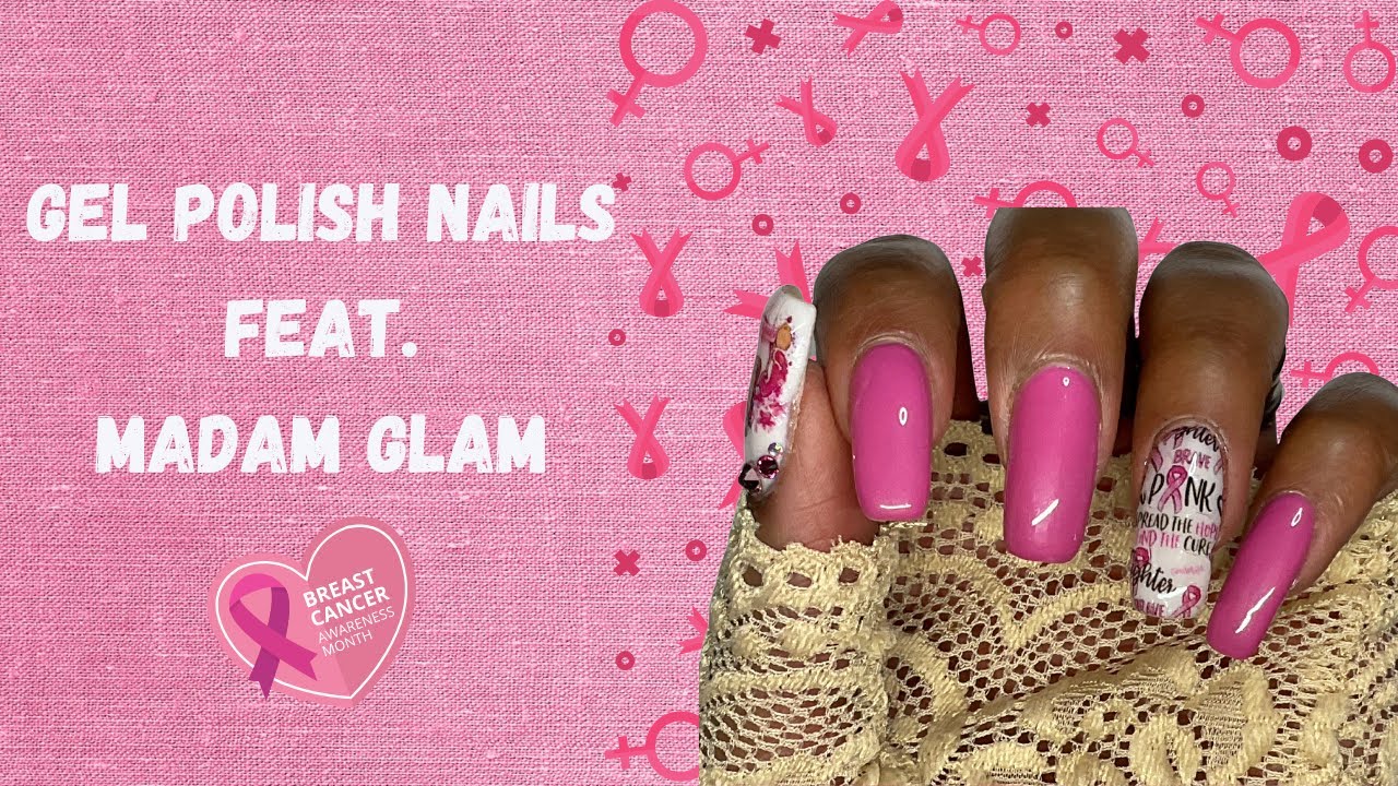 Gel Polish Nails Feat. Madam Glam|Water Decals|Rhinestones