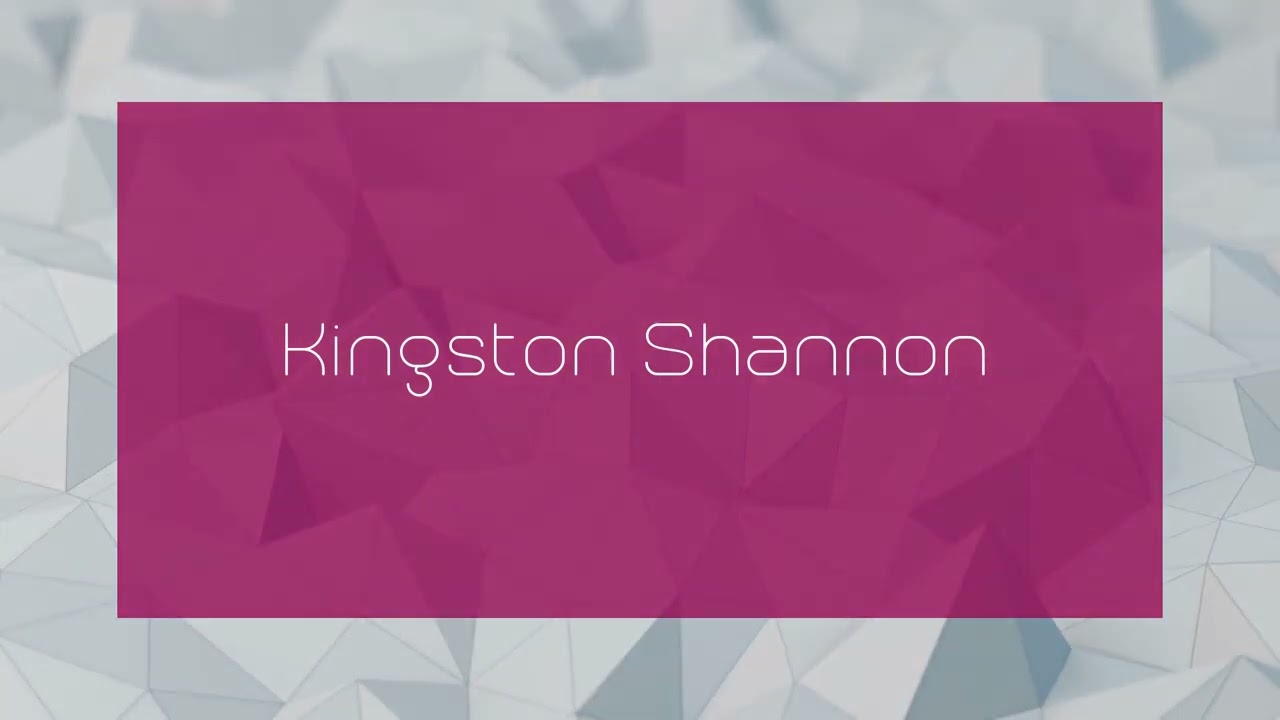 Kingston Shannon - appearance