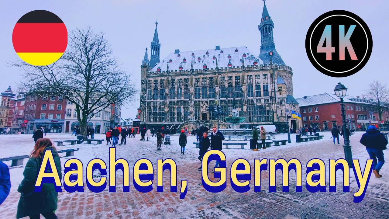 Aachen, Germany/ Tour in Aachen NRW in Deutschland 4k