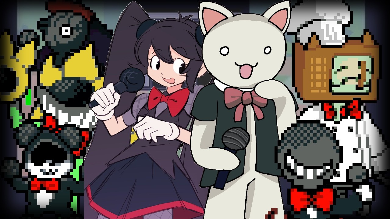 Random Characters as Deltarune's Mikes with Matching Catswing Remixes