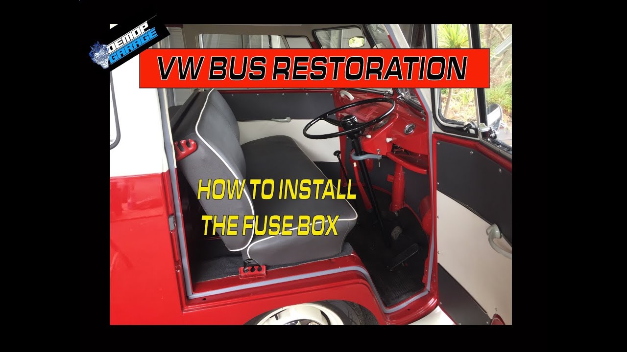VW Bus Restoration -  HOW TO MOUNT THE FUSE BOX  PART 22 #vwrestoration