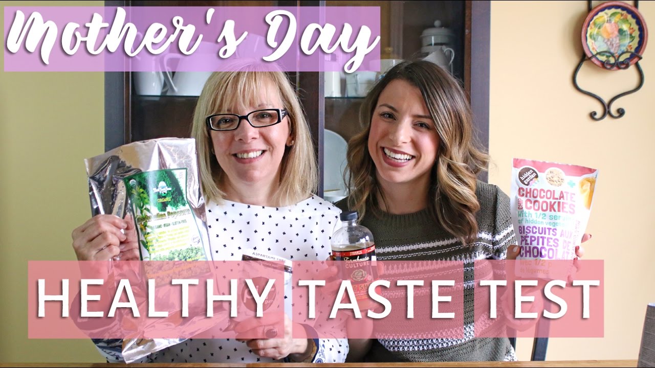 HEALTHY JUNK FOOD TASTE TEST w/ my Mom | Mother's Day Edition