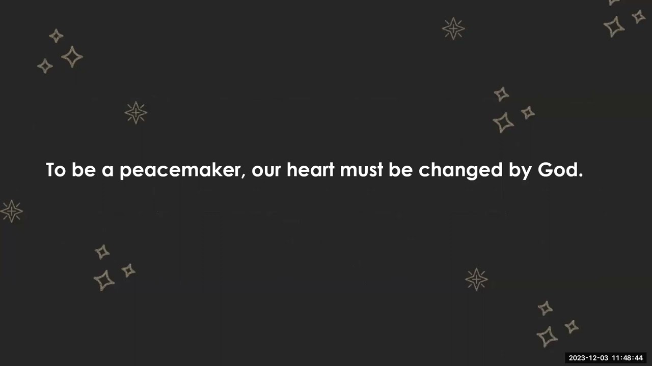 How to be a Peacemaker according to Christ