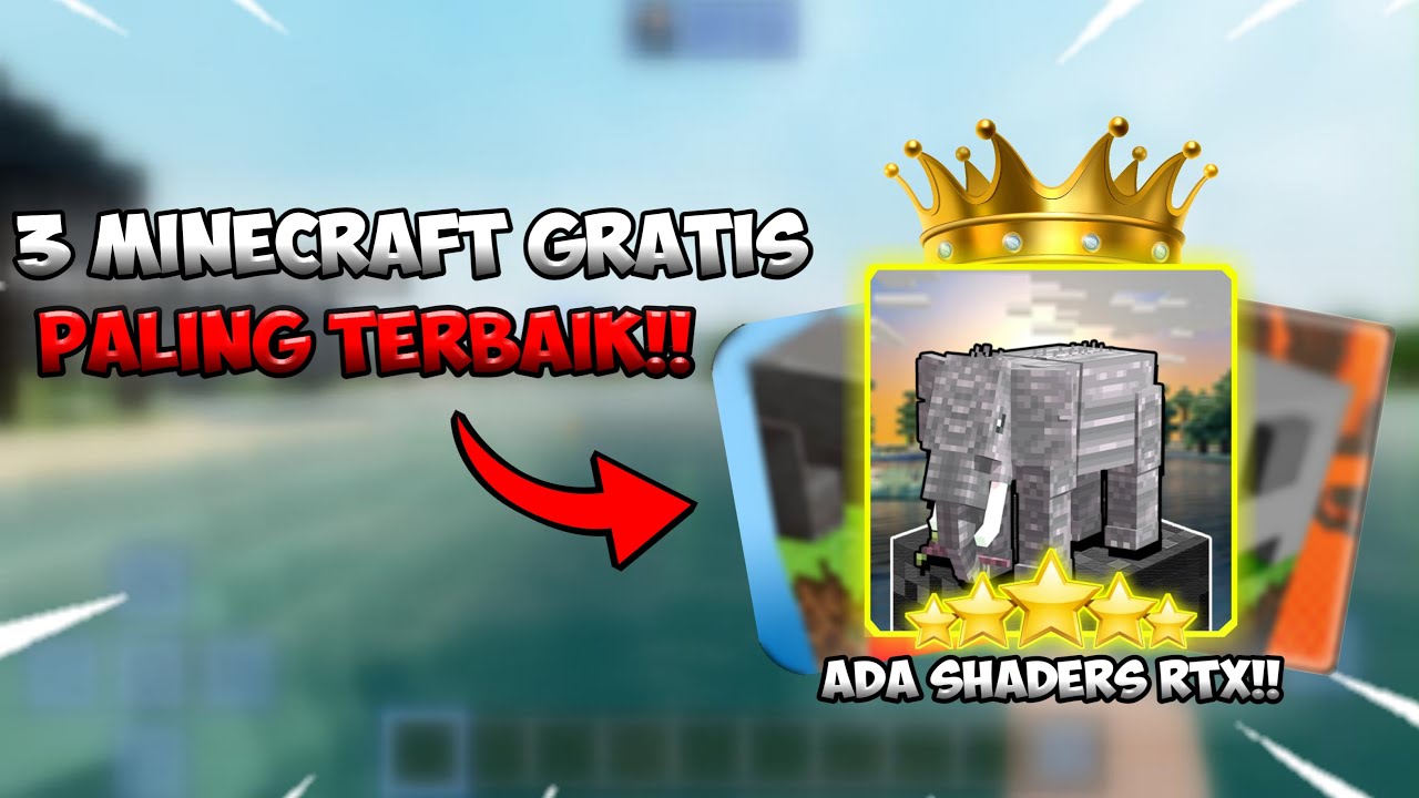 Top 3 Game MINECRAFT GRATIS Terbaik di Playstore! ADA SHADERS RTX NYA!