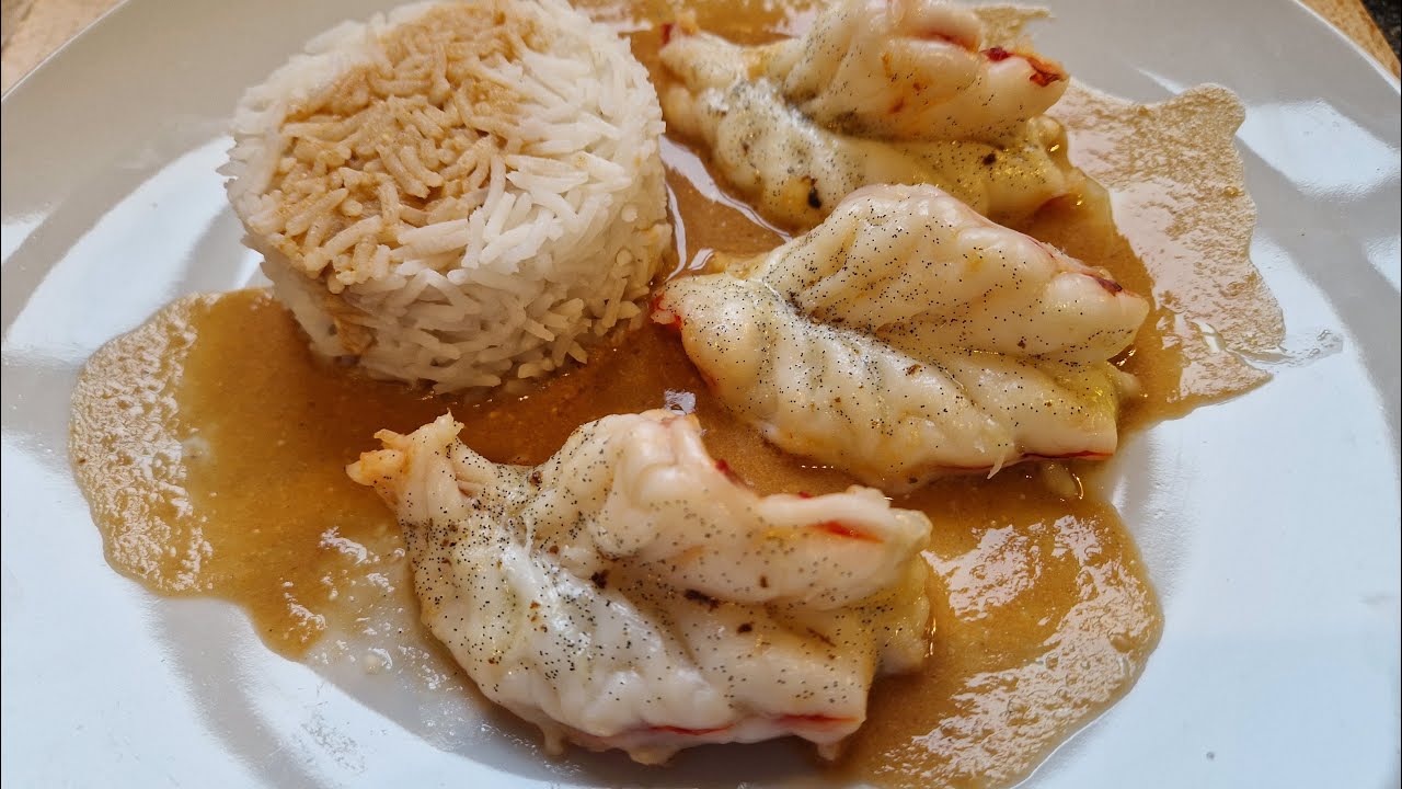 Креветки в ванильном масле с биском 🍤