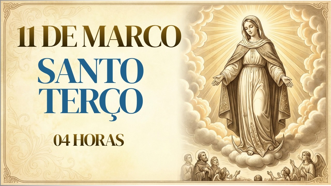 SANTO TERÇO | Quarta-feira, [3/11/2026] – Mistérios Gloriosos | O FOGO QUE QUEIMA O MEDO | 04 HORAS