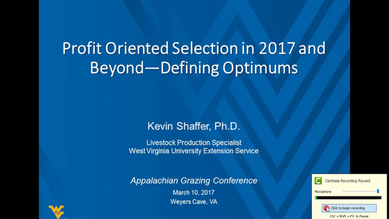 Profit Oriented Selection in 2017 and Beyond Defining Optimums