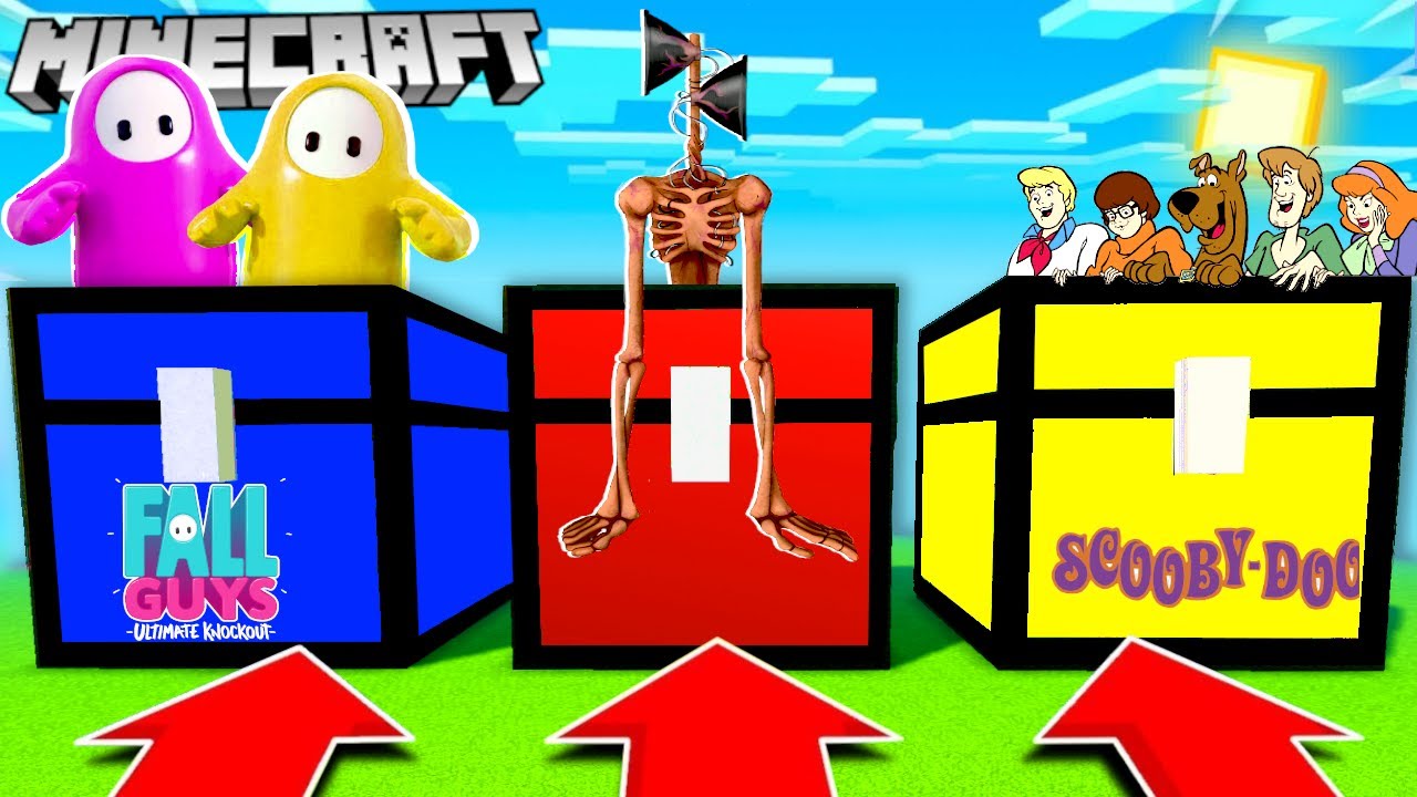NIE WYBIERZ ZŁEJ SKRZYNI (FALL GUYS, SIREN HEAD, SCOOBY-DOO) MATRUNER MINECRAFT