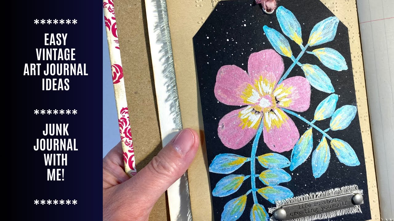 🌸 Vintage Inspired Art Journal / Junk Journal Page / Arrtx Metallic Markers🌸