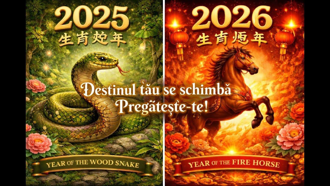 Destinul tău se schimbă în 2026 🌟 De la Șarpele de Lemn la Calul de Foc
