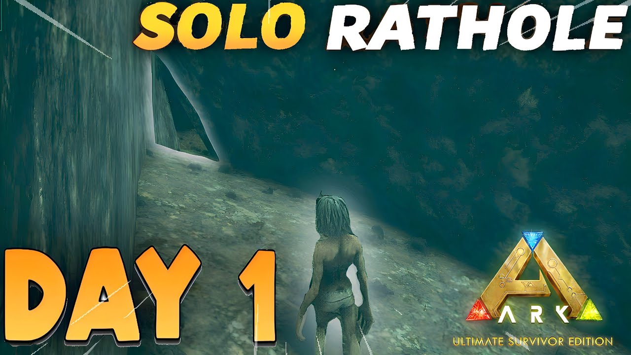 SOLO Claiming OP RATHOLE DAY 1 - Ark Ultimate Survivor Edition PvP