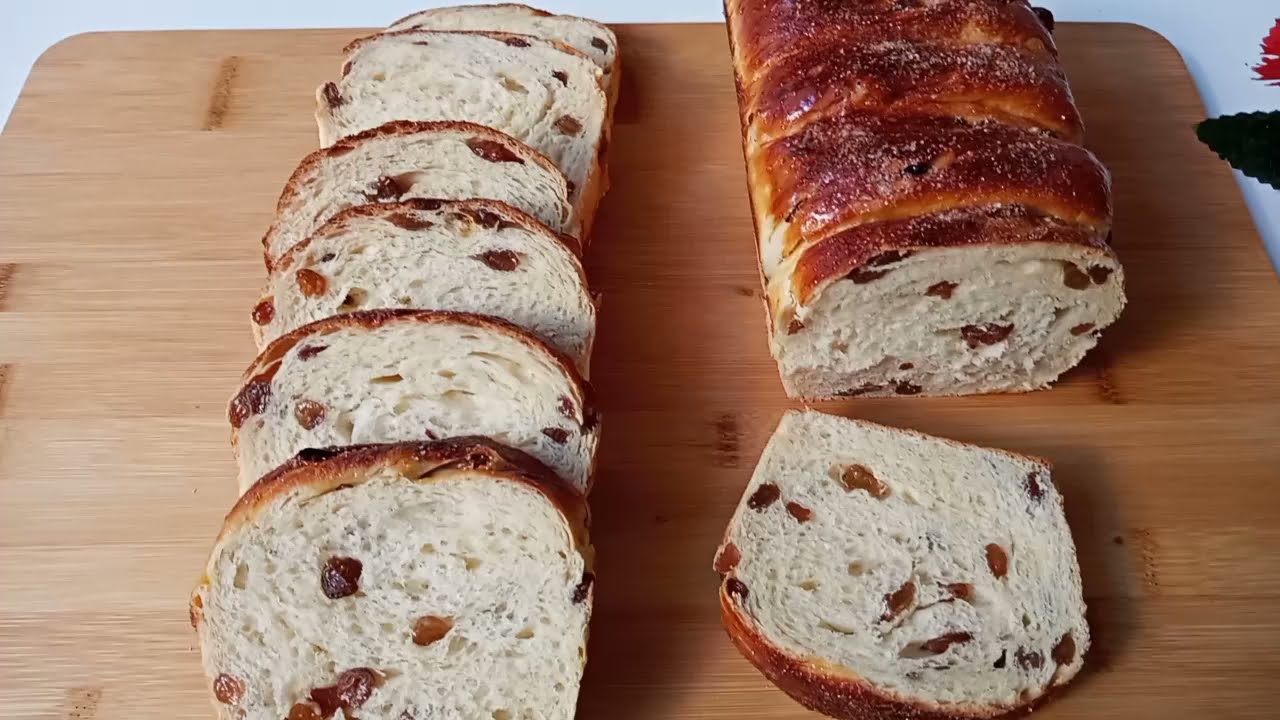 Pan de molde con pasas.