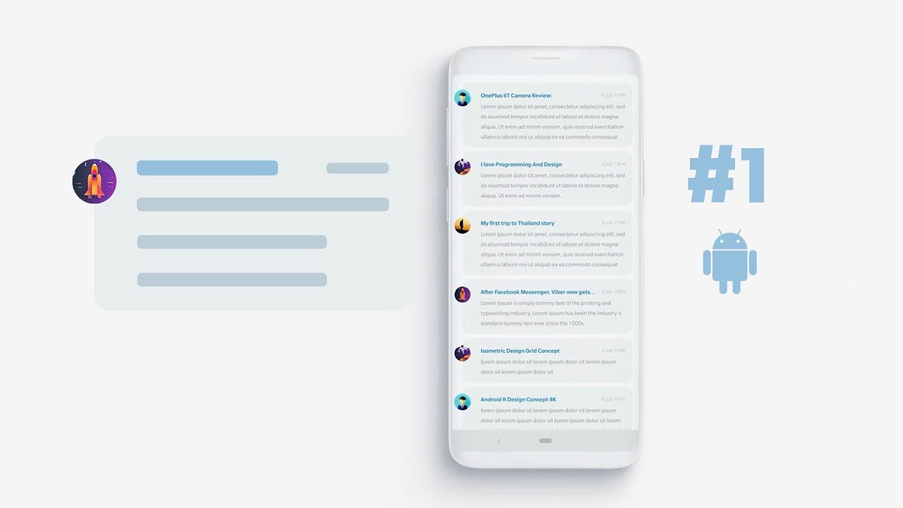 RecyclerView Item Animation Part 1 : Design ItemView | Android Studio Tutorial