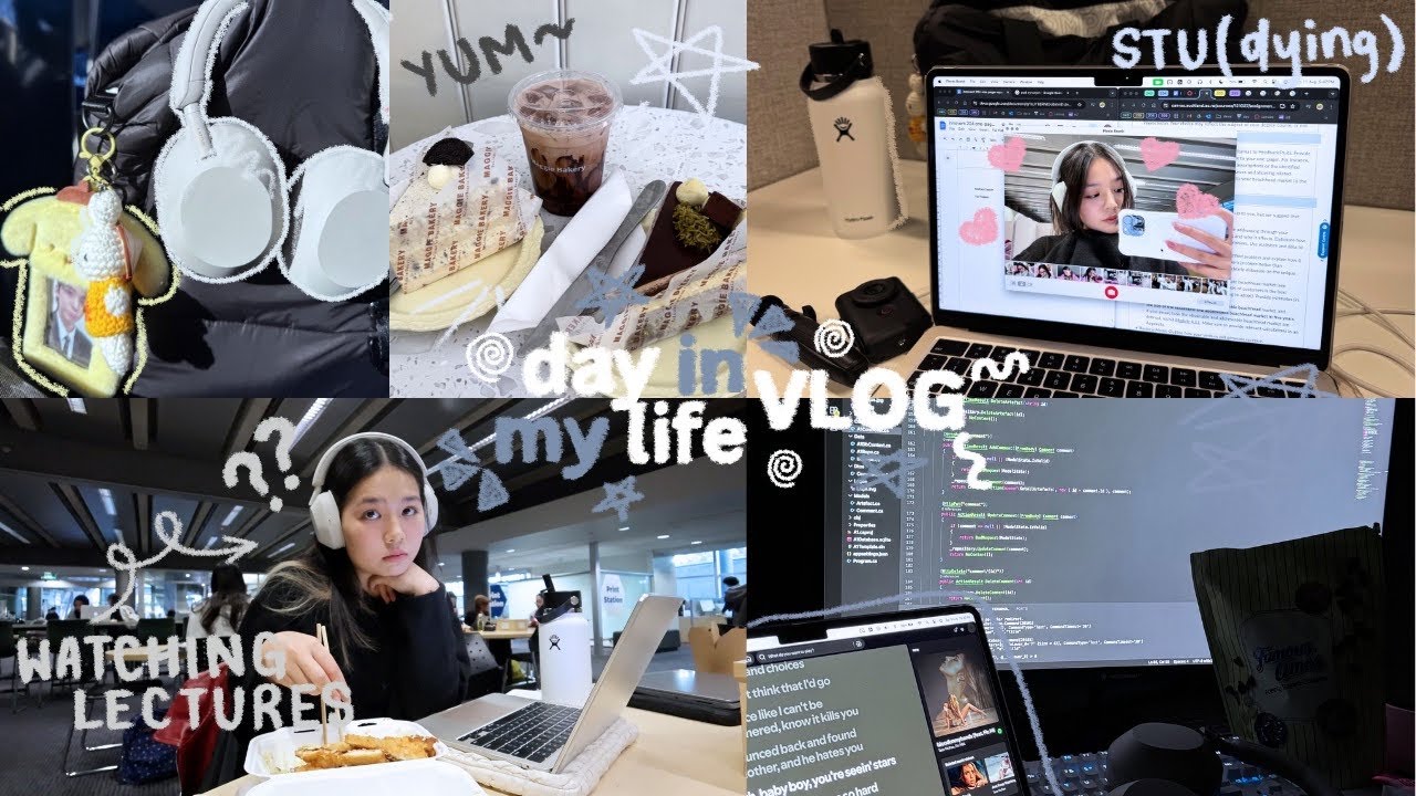DAY IN MY LIFE 💻; nz student life, lectures/studying, cute cafes, etc.