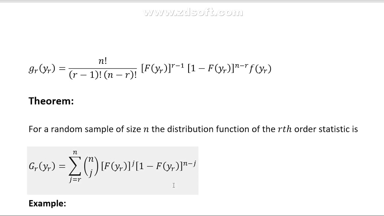 Order Statistics