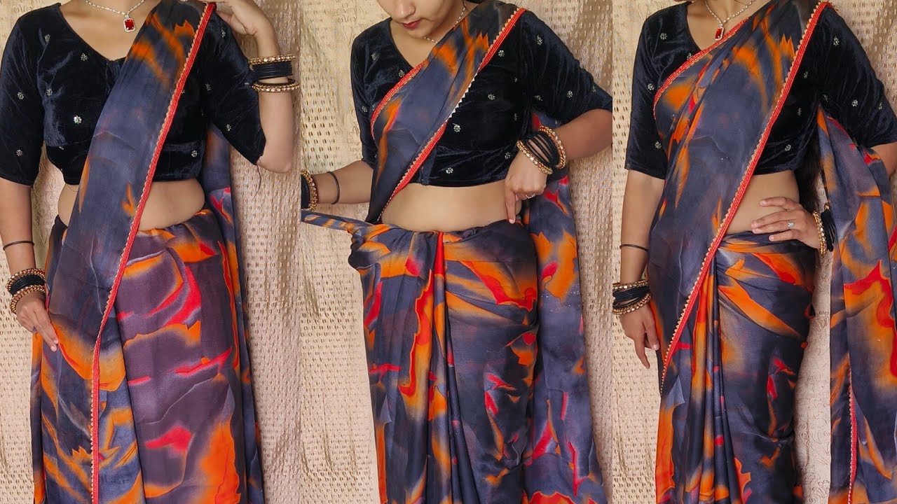 Beautiful Saree Draping Look For Wedding & party | Easy Saree Wearing Tips & Tricks |Saree Drape 