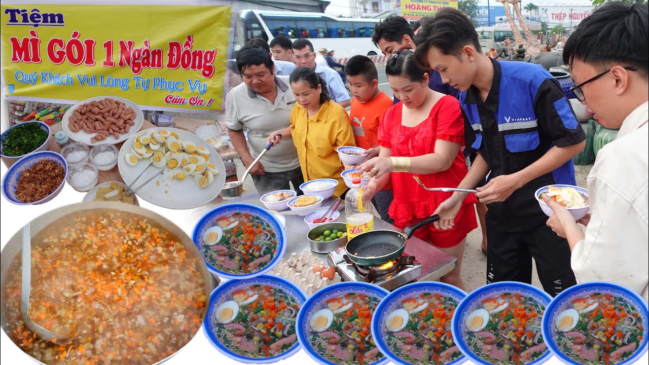 Ấm lòng mì gói 1.000 đồng ai cũng có thể ghé ăn được không phân biệt mới mở đã hút khách