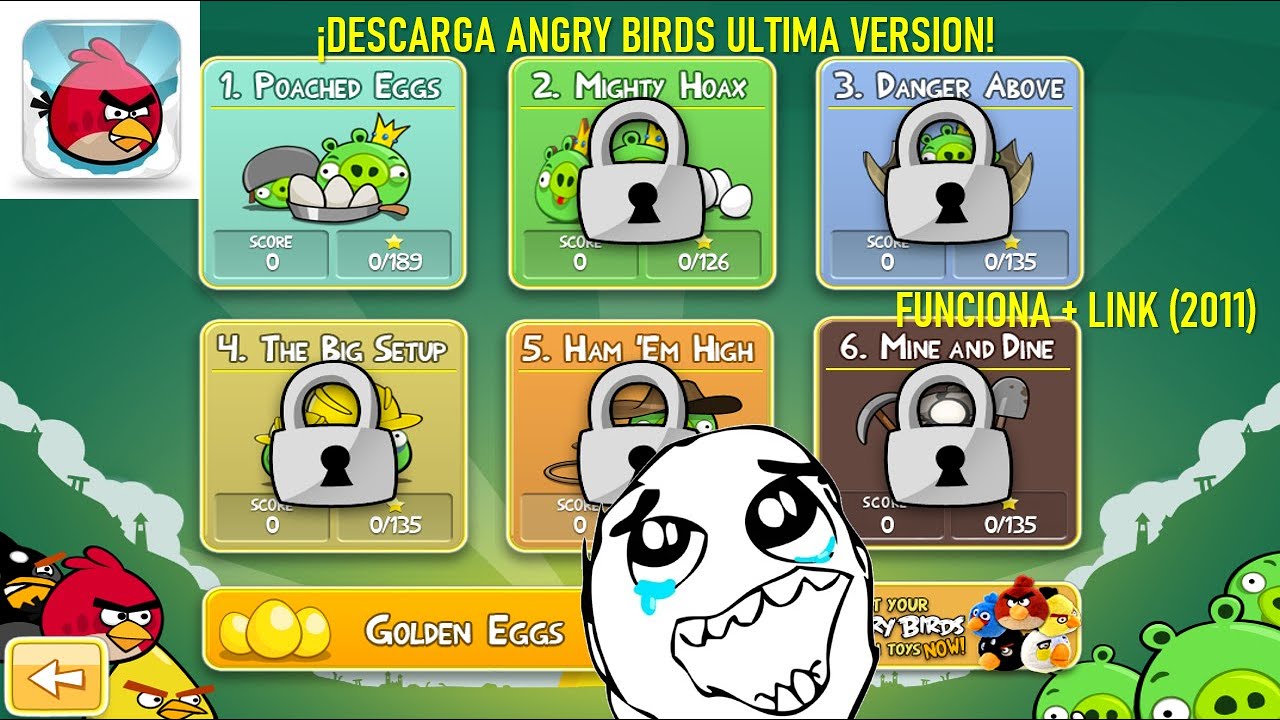 TUTOPARODIA PC | COMO DESCARGAR ANGRY BIRDS VERSION ANTIGUA COMPLETA v1.6.3.1 (+LINK, NO VIRUS)