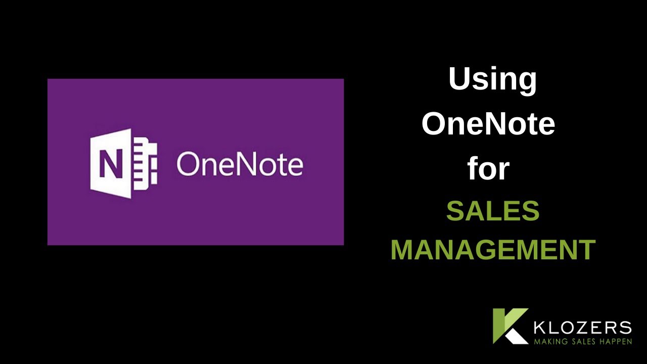 Using OneNote for Sales Management