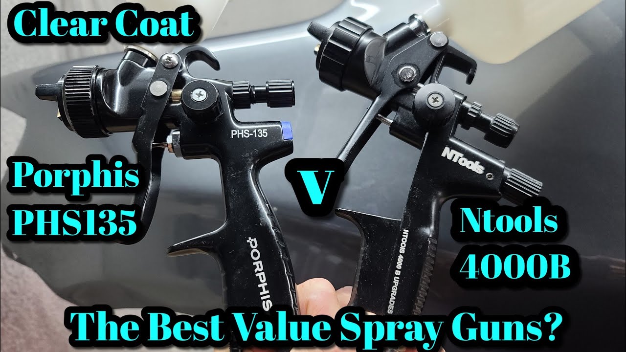 Ntools 4000B 1.3 v Porphis PHS135 1.3 For Upol 2081 Clear Coat Best Value Spray Guns