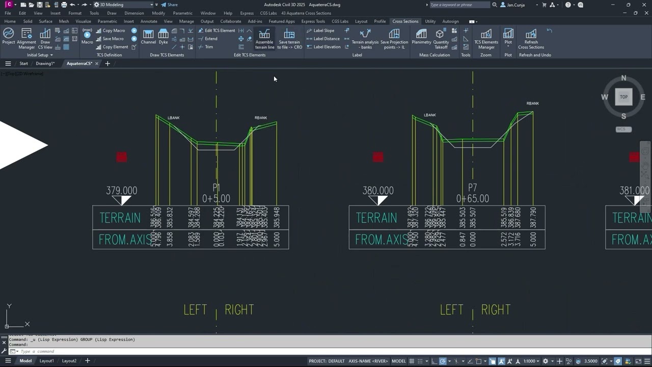Edit the Cross Section Area's Size and Position in Aquaterra