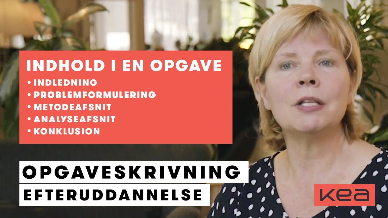 Opgaveskrivning | Studievejledning fra KEA