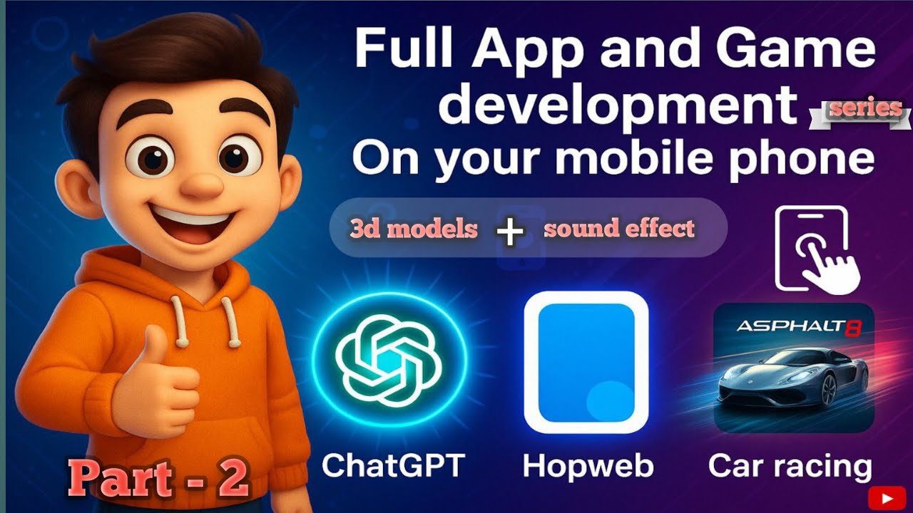 How to create 3d game with 3d model and sound effects in your mobile | Part - 2 #game #App #chatgpt