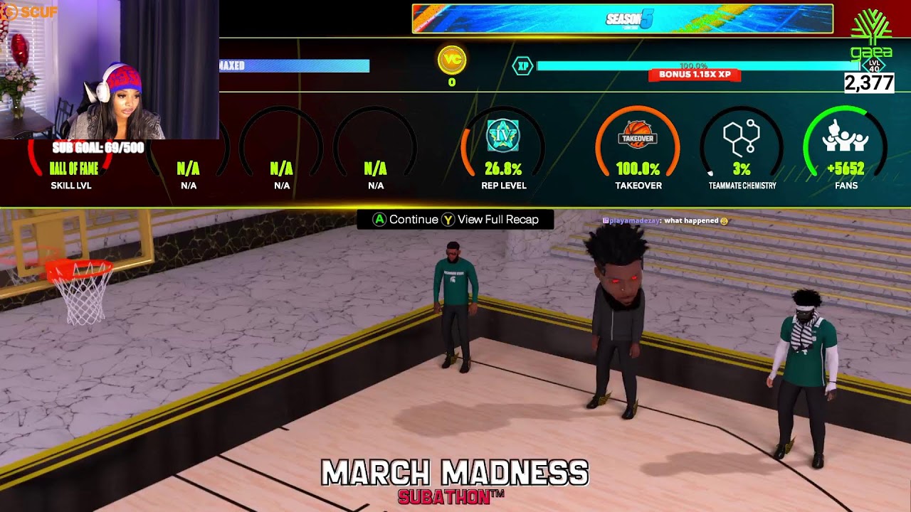 MARCH MADNESS SUBATHON! THE #1 COMP FEMALE 2K PLAYER IN THE WORLD!