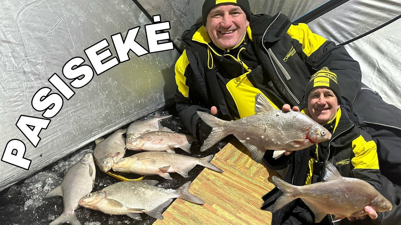 Puiki žūklė nuo Kauno marių ledo
