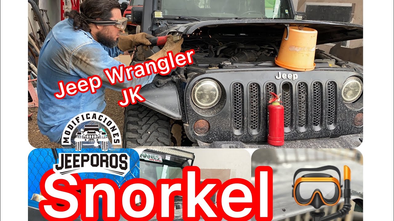 Como instalar un Snorkel en Jeep Wrangler JK by Jeeporos 🤿 🤿 🤿