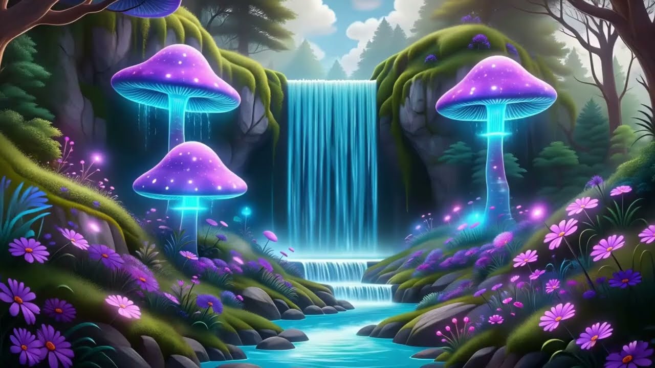 ✨ Magical Waterfall Forest Ambience 💧 Relaxing Water Sounds  for Deep Sleep and Peaceful Relaxation