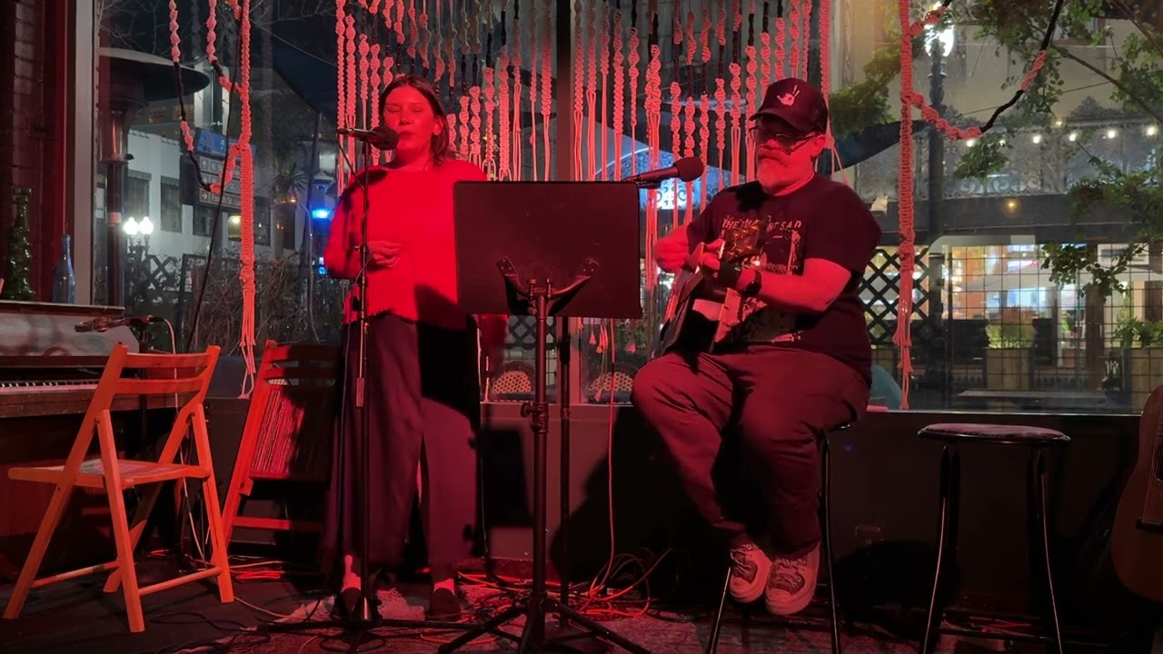 Retrovertigo (Mr Bungle cover)--Tym & Jainey at The Den Cafe open mic, Santa Ana CA