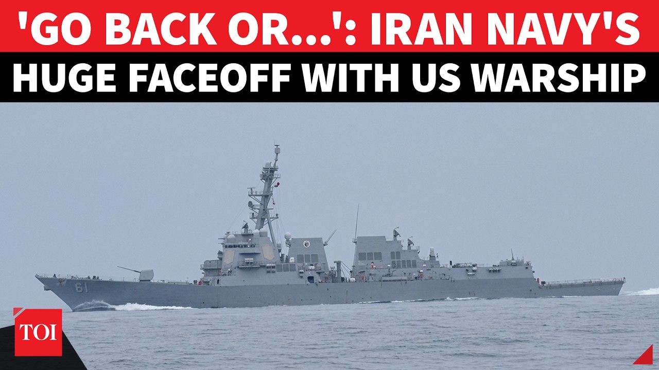 'GO AWAY, WILL OPEN FIRE': Iran Navy CONFRONTS Invading U.S. Warship | On-Camera Faceoff | Hormuz