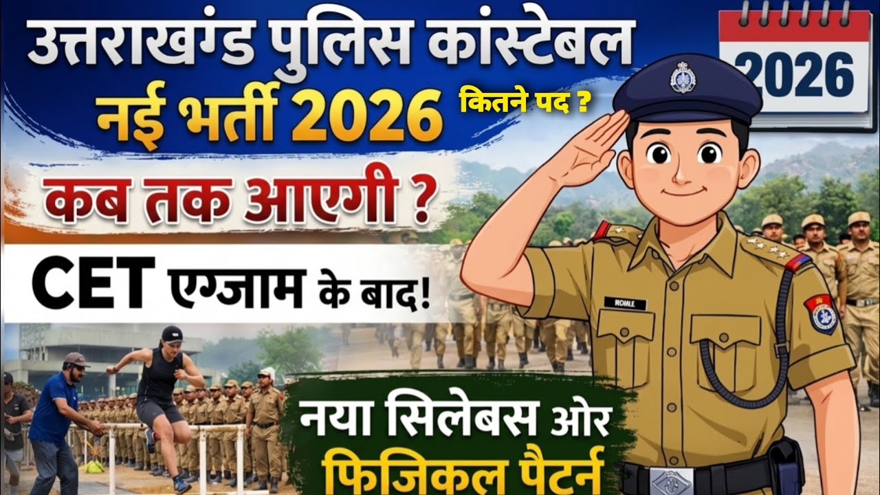 उत्तराखंड पुलिस कांस्टेबल नई भर्ती अपडेट 2026 कब तक आएगी भर्ती कितने पद Age Qualification Syllabus 