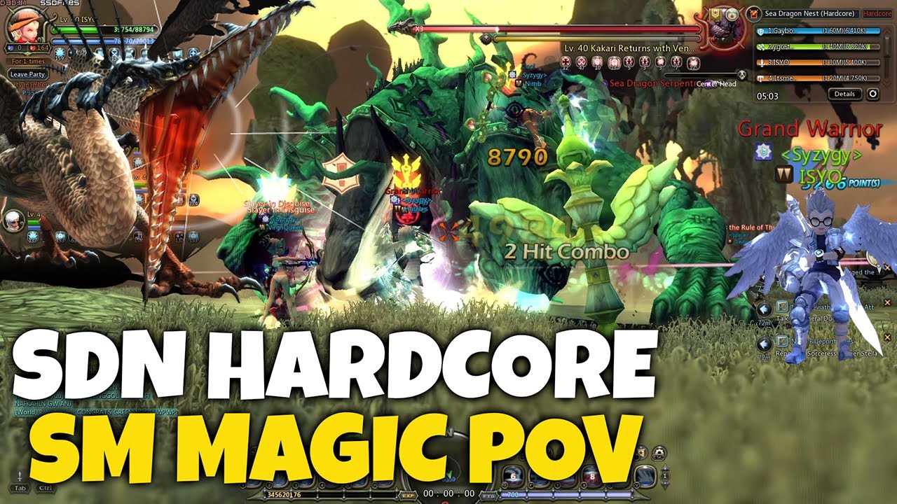 SDN Hardcore &ndash; Magic Swordmaster POV | Full Sea Dragon Nest Hardcore Run | Dragon Nest Classic